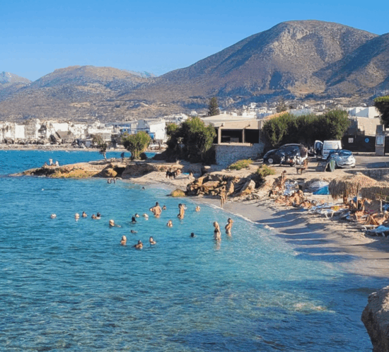 Secret beach with clear blue water near Hersonissos Crete - Eleana Beach Suites